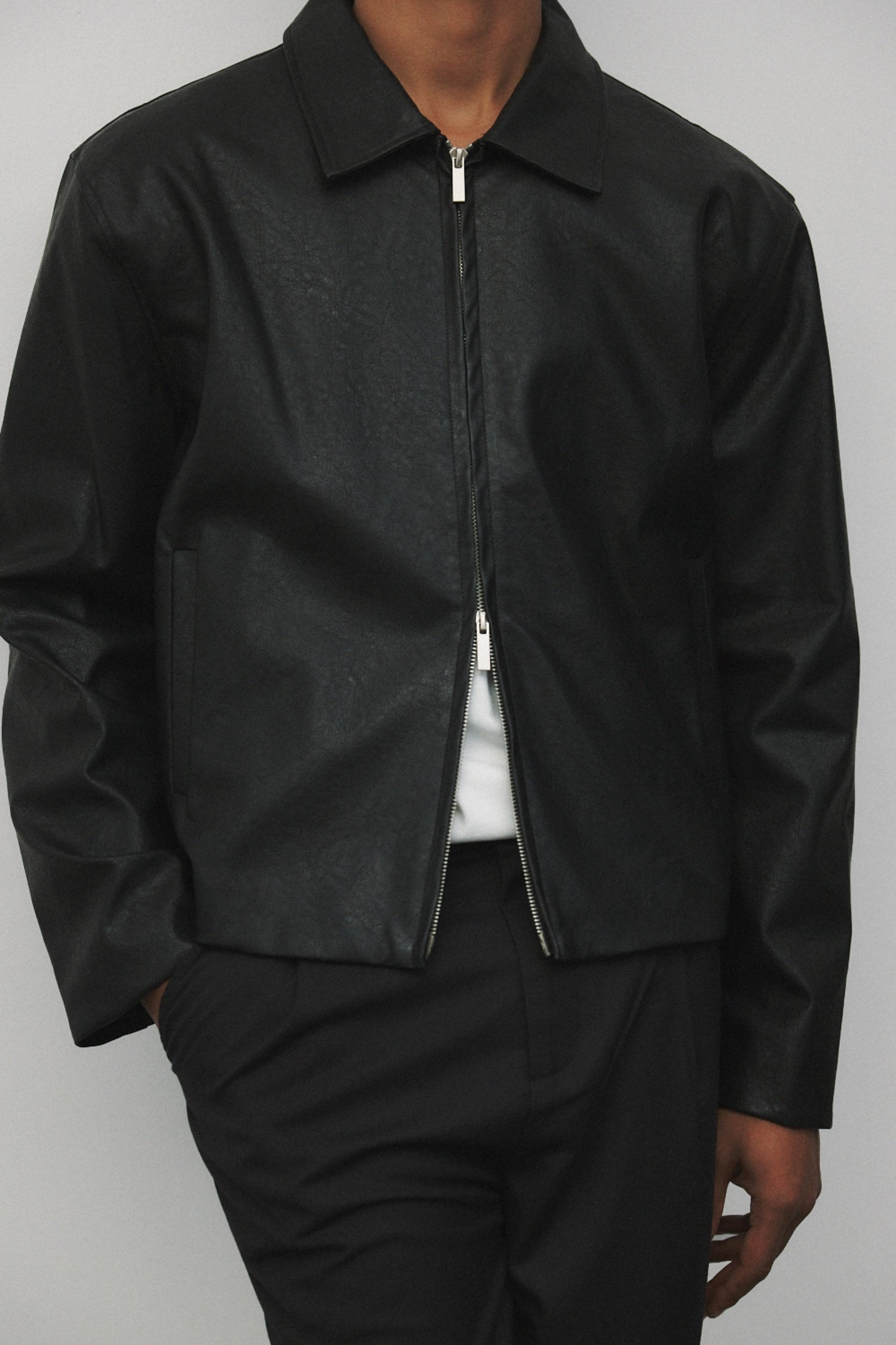The Kenzo Jacket | Faux Leather Zip-Up Jacket – Common Market