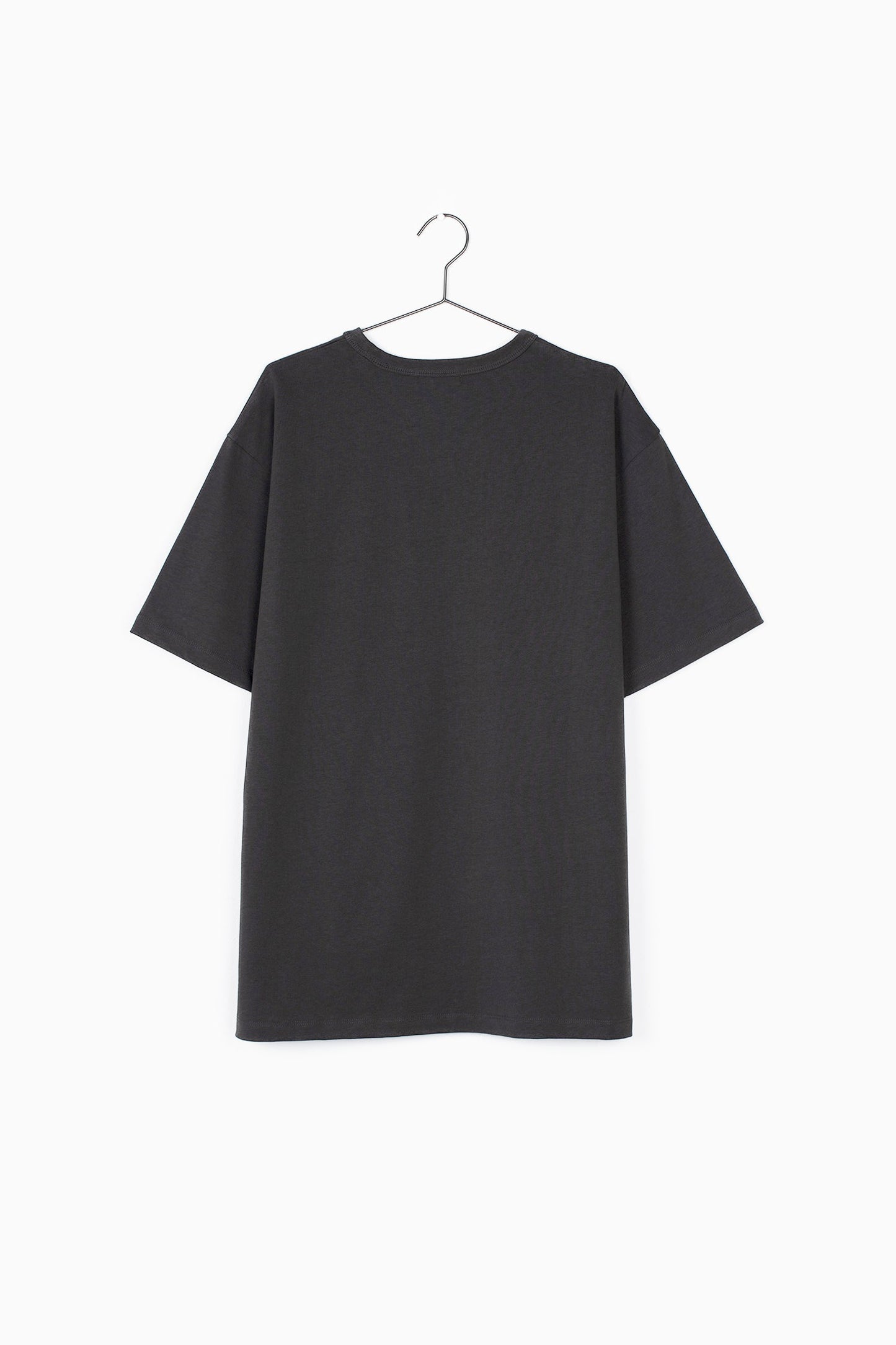 Back flatlay photo of charcoal blue elias top