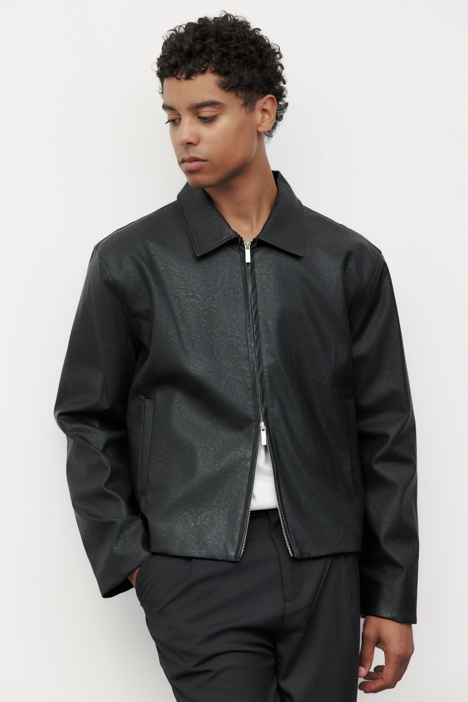 The Kenzo Jacket | Faux Leather Zip-Up Jacket – Common Market